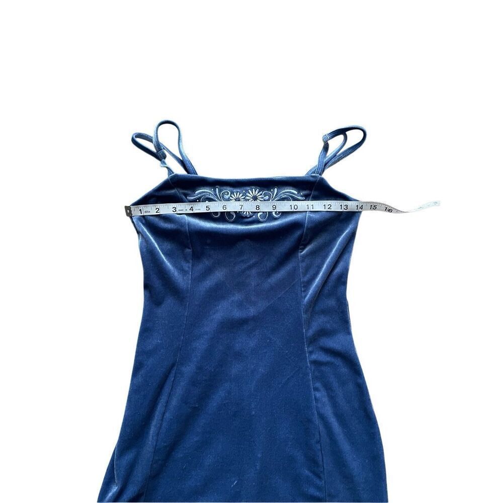 dELiA*s Blue Velour Mini Dress‎ – Small – Made in China - Picture 7 of 9